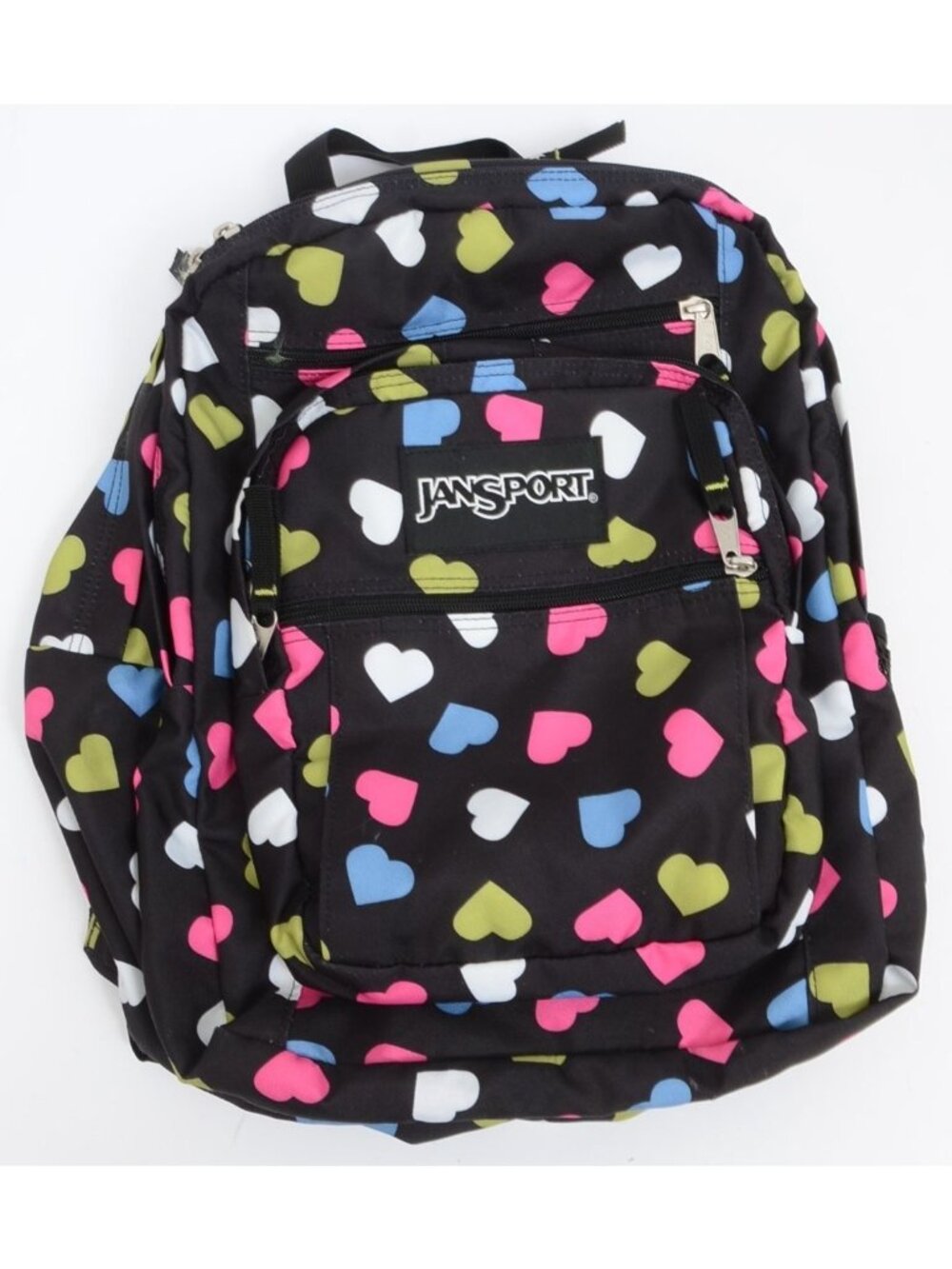 Jansport Big Student All Over Colorful Hearts Student Backpack School Rucksack
